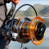 Fishing reel 12000 10000 9000 Metail e cup 30KG Max Drag Long Shot Saltwater Spinning Reel Coil