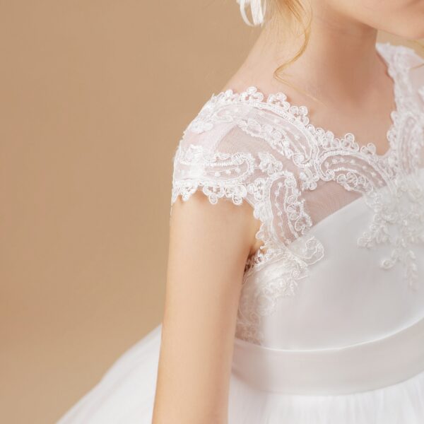 Kids' Princess Flower Girl Dress Wedding Ceremony First Communion Banquet Prom Night Celebration Event Ball Evening-Gown Party