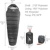 8130c774b07b9768 Heated Sleeping Bag 5pcs Multi USB Power Support Heating Pads,Operated with Battery Power Bank or Other USB Power Supplies, Portable Compact Bag, Mummy Style.