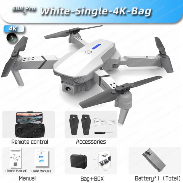 81352988188acc6e New E88Pro Drone 4K Professinal With 1080P Wide Angle Dual HD Camera Foldable RC Helicopter WIFI FPV Height Hold Apron Sell