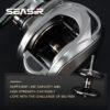 8137461326a53539 Seasir Megacuda Baitcasting Reel Drag 15KG Deep Spool 6.5:1 Aluminum Frame Carbon Side Double Handle Jigging Metal Reel Seawater
