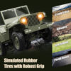 RC 1:10 Military Truck 2.4G 4WD Electric Drive Off-Road Remote Control Car Simulated Vehicle Model Toy for Kid christmas