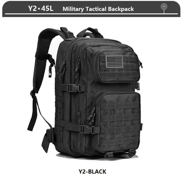 8159de837b690fcc Tactical Backpack 3 Day Assault Pack Molle Bag 38/45L Large Outdoor Waterproof Hiking Camping Travel 600D Rucksack Men Fishing