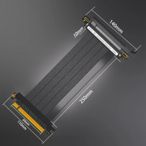 NEW PCI 16X Video Card Extension Shielded Flexible 180° Mounting GPU Express Lossless PCIE 4.0 X16 Riser Cable