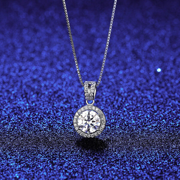 816dc2766009485d BIJOX STORY Moissanite Diamond Pendant Necklaces For Women Sterling Sier Chain Trending Iced Bling Wedding Jewelry