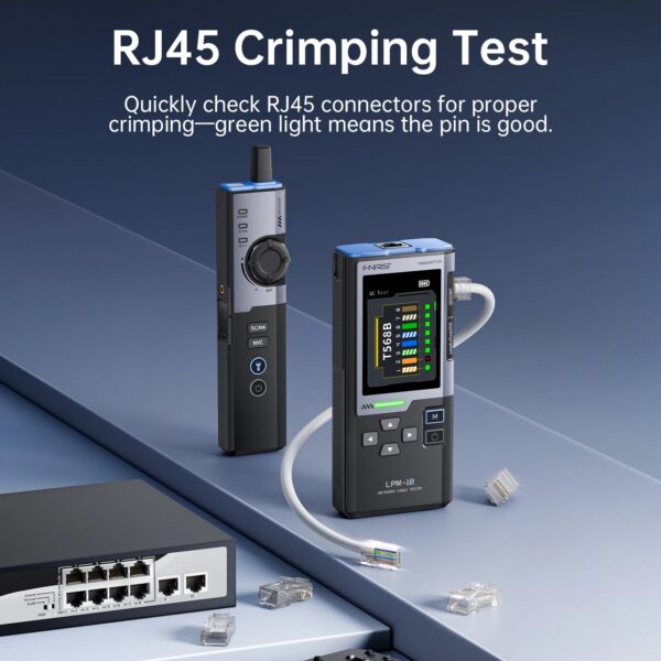 8171be902463c516 FNIRSI LPM-10A Smart Cable Locator RJ45 RJ11 Line Tracker Length Test Flash Port Anti-Interference Tool for Repair & Maintenance