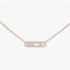 Sterling Sier Classic Fashionable Jewelry Mobile Diamond Women's Necklace Wedding Necklace. Exquisite Gifts