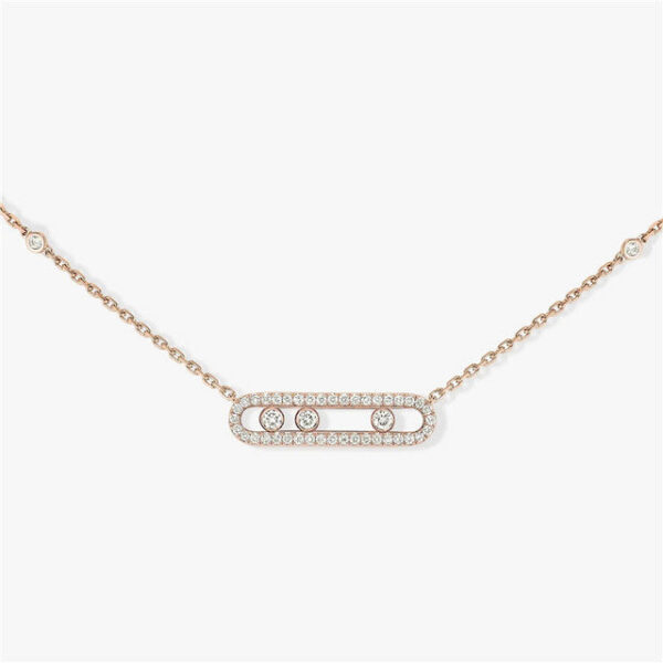 Sterling Sier Classic Fashionable Jewelry Mobile Diamond Women's Necklace Wedding Necklace. Exquisite Gifts