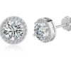 81843cd8d5987d17 925 Sterling Silver 0.5/1/2 Carat Moissanite Round Earrings Engagement Wedding Daily Work Party Travel Luxurious Gift For Women