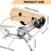 Jargrovs Camping Gaskocher,Portable Gas Camping Stove,Faltbarer Campingkocher mit Tragetasche,2,6 kW Windschutz Gaskocher, kompakter campingkocher gas für Camping,Wandern und Partys (Khaki)