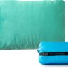 Small Cooling Gel Memory Foam Camping Pillow Travel - Contoured Support -Compressible Pillow Ideal for Backpacking, Camping, Travel, Car, Airplane,Office Nap