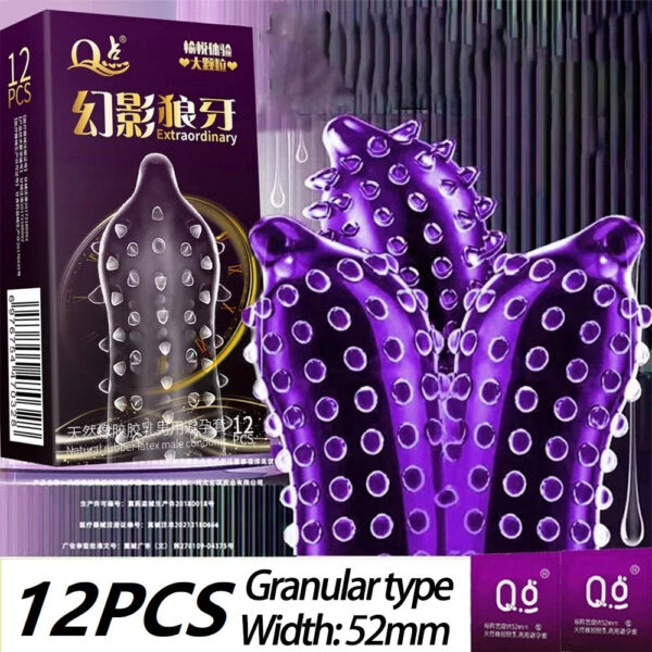 81be9f0f9b77ef7b Ultrathin Ribbed Condoms Long-lasting Sex Toys with Dotted Granular Threaded Passionate Lock Sperm Stimulation for Men Sex Goods