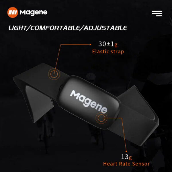 81d4bf5e47829388 Magene Mover H64 Heart Rate Sensor Dual Mode ANT Bluetooth With Chest Strap Cycling Computer Bike forWahoo Garmin Sports Monitor