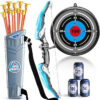 81ed60d7612eb87b Bow and Arrow Set, LED Light Up Archery Toys Set for Kids Ages 4-8 8-12, with 10 Suction Cup Arrows, Target & Quiver, Boys