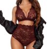Avidlove Sexy Lingerie for Women High Waist Bra and Panty Set Strappy Babydoll Bodysuit