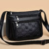 New Women's Bag Mother Bag, Multi-layer Soft PU Leather Shoulder Crossbody Bag Briefcase ( Zipper Direction Assorted Varieties)