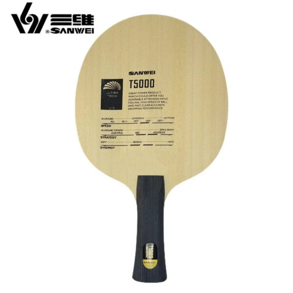 82164bc707f708bf SANWEI T5000 Table Tennis Blade 5 Wood 2 Carbon Entry Intermediate Ping Pong Blade for Loop Drive with Fast Attack