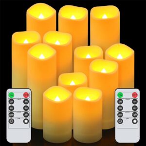 82249070b26a3a34 1k LED Flameless Candle Lights Simulated Flame Flickering Tea Light With Remote Control For Home Decoration Battery Operated
