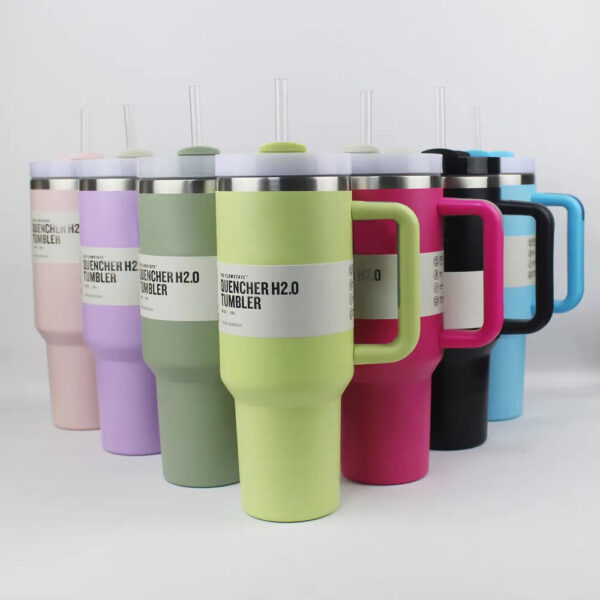 822f76aabf613a85 Wholesale New Quencher H2.0 40oz Stainless Steel Tumblers Cups Wi Silicone Handle Lid and Straw 2nd Generation Car Mug Vacuum Insulated 40 Oz Water Bottles
