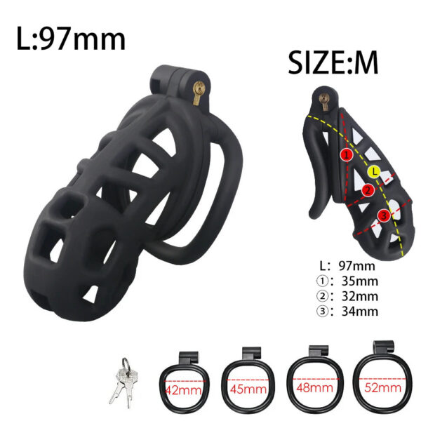 8232bd036fbb0090 Male Chastity Cage Erotic Urethral Lock Sex Toys Device Penis Ring Male with 4 Size SM Products Cage Chastete Penis Sleeve
