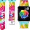 Laffav Compatible with Apple Watch Band 41mm 40mm 38mm iWatch Series 9 & Ultra 2 & SE & Ultra & Series 8/7/6/5/4/3/2/1 for Women Men, Colorful Jellyfish, M/L