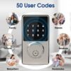 823dc00baf7f9f6a Smart Lock with password, Keyless Entry Door Lock with Touchscreen Keypads, Easy to Install, App Unlock, 50 User Codes