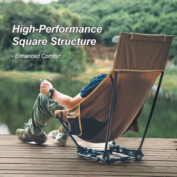 825cc70e808c43e0 OneTigris Portable Camping Chairs Outdoor High Back Chair For Fishing Trekking BBQ Parties Gardening Indoor Use