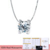 82665021b07ff3d4 GRA 1-2CT D Color Shiny Moissanite Diamond Pendant Chain for Women Sterling Sier Necklace Engagement Fine Jewelry
