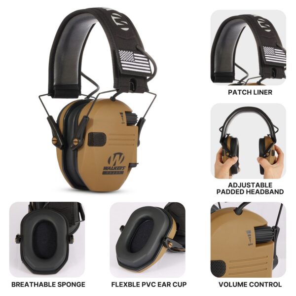 Earmuffs Headphones for Shooting Electronic Hearing Protection Ear Protect Noise Reduction Active Hunting Headphone