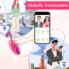 826baeeb0c653f7e APP Remote Control G-spot Panty Vibrator, Pink Fun Long Distance Bluetooth Wearable, Rechargerable Adult Sex Toys More Than 10 Vibrations for Women and Couple, Female Toy