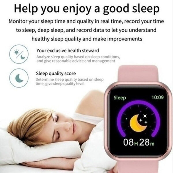 Multifunctional Smart Watch Men Women Bluetooth Connected Phone Music Fiess Sports Bracelet Sleep Monitor Y68 Smartwatch D20