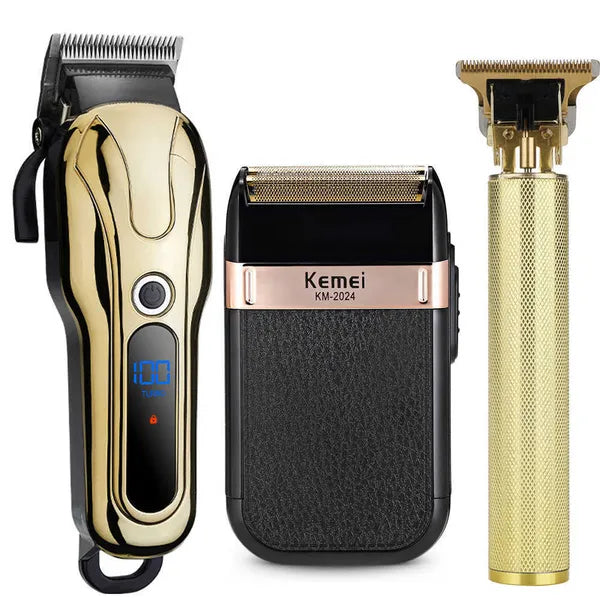 828d983aa397ea06 Professional Barber Hair Clipper Rechargeable Electric T-Outliner Finish Cutting hine Beard Trimmer Shaver Cordless Corded X0625