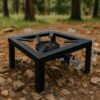 Gaskocher Hockerkocher, 6KW Tragbarer Campingkocher, inklusive 50 mBar Gasdruckregler und 150 cm Schlauch für den Einsatz im Freien und Camping
