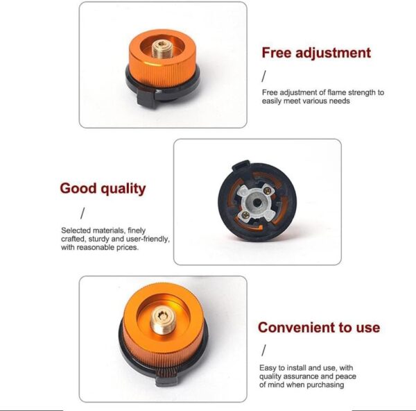 Butane Fuel Canister Adapter,Camping Grill Gas Stove Adapter,Camping Backpacking Butane Stove Gas Convert Connector Adapter