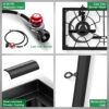 82adde96743ccdcd Outvita 150,000 BTU Portable Gas Camping Stove, Outdoor Propane Burner with 20psi Regulator, High Pressure Single Cooker Camp Cooking Home Brewing and Frying