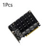 82bc597d91960537 4 Port M.2 NVME SSD To PCIE X16 Adapter Converter Support 2230/2242/2260/2280 Host Controller Expansion Card LED Indicator