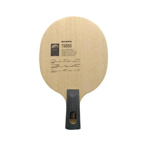 82c05a6135d85449 SANWEI T5000 Table Tennis Blade 5 Wood 2 Carbon Entry Intermediate Ping Pong Blade for Loop Drive with Fast Attack