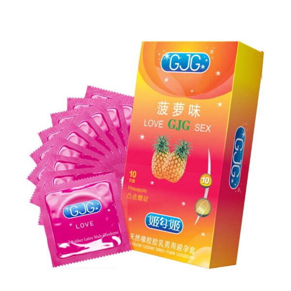 10pcs Fruit Flavor Ultra Thin Condoms Adults Toys For Men 18+ Extra Lubricated Penis Sleeve Male Delay Enhancement Sex Products