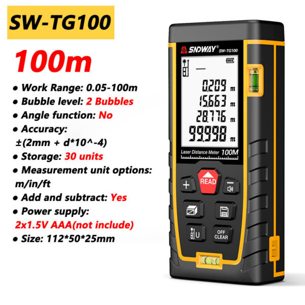 82c5d240b03e8787 Pofessional Laser Distance Meter 50m 70m 100m 120m Rangefinder High Accuracy Digital Range Finder Build Measure Device