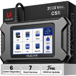 82e4b72444483791 MUCAR CS6 Automotive Scanner Car Diagnostic Tool ABS SRS TCM ECM TPMS 6 System Code Read Oil Brake 7 Reset Lifetime Free Update