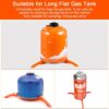 STCRERAG Gas Tank Bracket Foldable Canister Stand Gas Canister Support Orange Gas Tank Stove Stand Bracket Tripod Outdoor Stove Flat Gas Tank Holder for Outdoor Camping Hiking Picnic Cooking