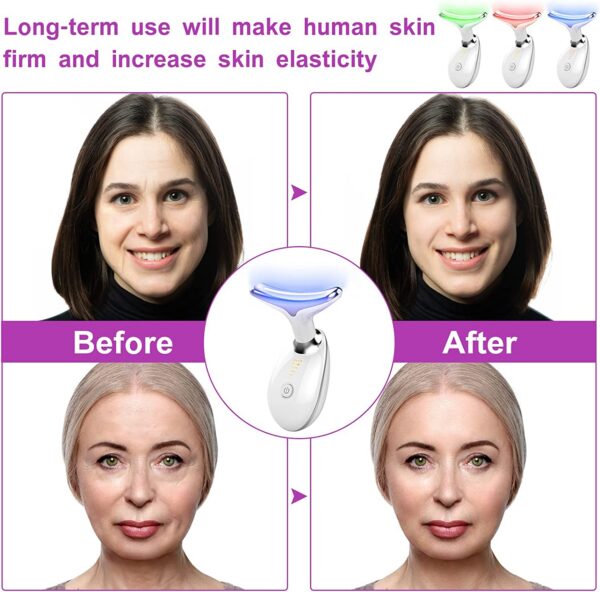 Lifter EMS Neck Face Lifting Massager Skin Tighten Device LED Photon Anti Wrinkle Double Chin Remover