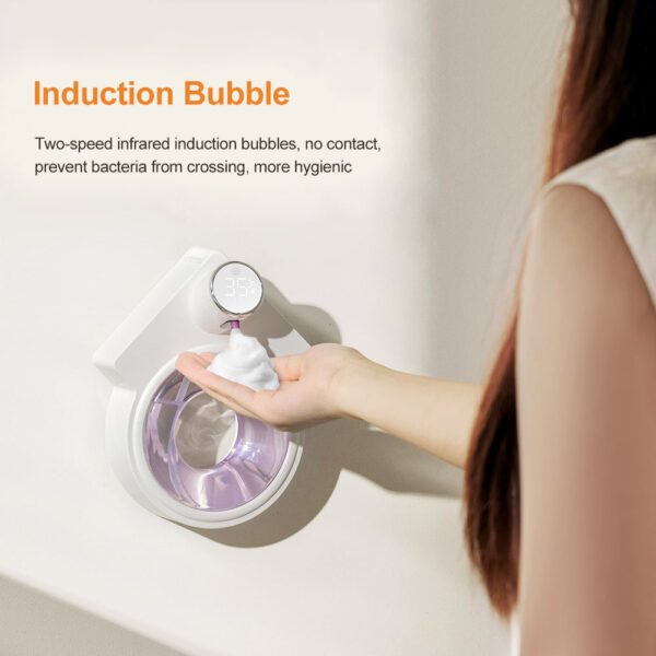 Automatic Induction Foam Smart Liquid Soap Dispenser Auto Touchless USB Charging Hand Washer for Kitchen Bathroom
