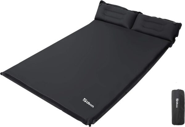 Ubon Doppelte Selbstaufblasende Schlafmatten Isomatte Aufblasbare Matratze für 2 Personen 3,6cm Luftmatratzen und leichtes Campingbett