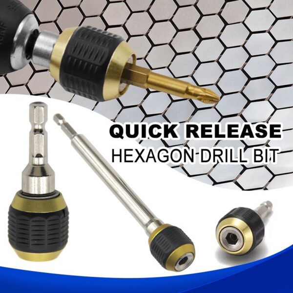8317d590e09e265b Large Head Pop-up Quick Release Self-locking Hexagonal Handle Extension Rod Electric Drill Driver Conversion Screwdriver Tool