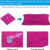 8336312cae155466 PATIKIL Inflatable Pillow, 2 Pack Squared Ultralight Camping Travel Pillow Desk Rest Neck Support for Hiking Backpacking Office, Pink