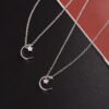833c7c22aec81d5e Sterling Sier Star Necklace Woman Sexy Clavicle Chain Flashing Diamond Moon Pendant Gift For Friends High Jewelry