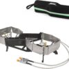 8356e23503331d6e Lightning Double Head Stove Small Foldable Portable Outdoor Camping Furnace Fire Switch Free Adjustable Control Cookware BRS-32(No Ignition)