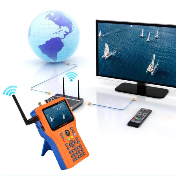 GTMEDIA V8 2 Pro Meter Satellite Signal Finder DVB-S2X/S2/S/T2/T/C/ATSC-C H.265 Auto Calculate Angle Supports ACM