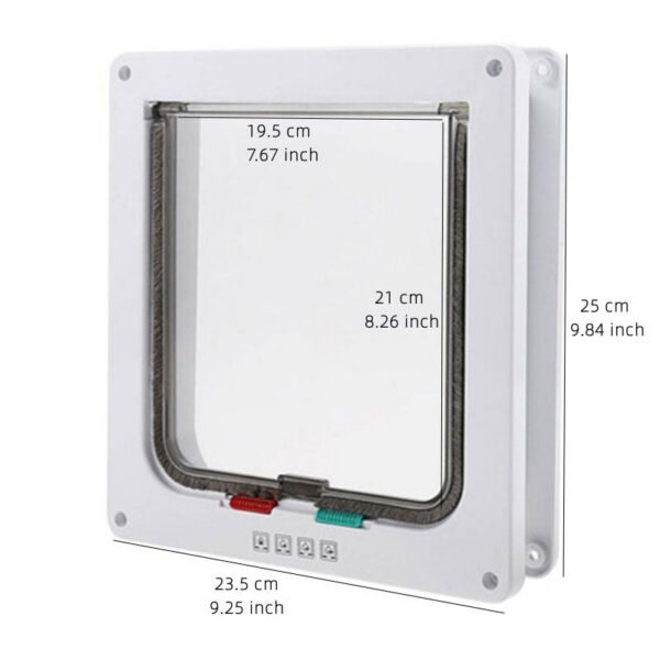 835a8464e6ce5dee Smart 4 Way Locking Security Lock ABS Plastic Dog Cat Flap Door Controllable Switch Direction Doors Small Pet Supplies